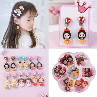 Детские серьги без отверстий для ушей для маленьких девочек, милые серьги с кисточками и жемчугом для принцессы, ювелирные изделия, подарочные серьги-клипсы с бахромой