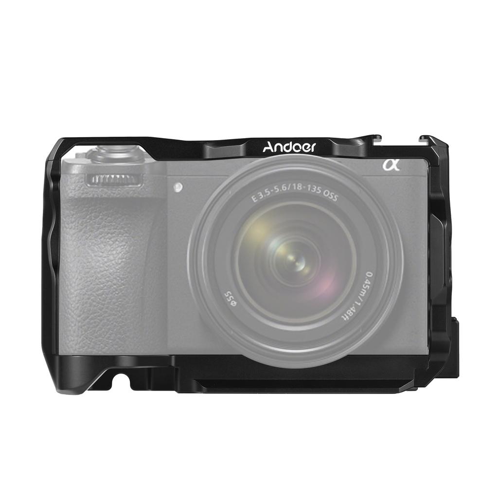 Andoer Клетка для камеры Видеоклетка для камеры из алюминиевого сплава с гнездом для магнитного ключа Крепление для холодного башмака Arca