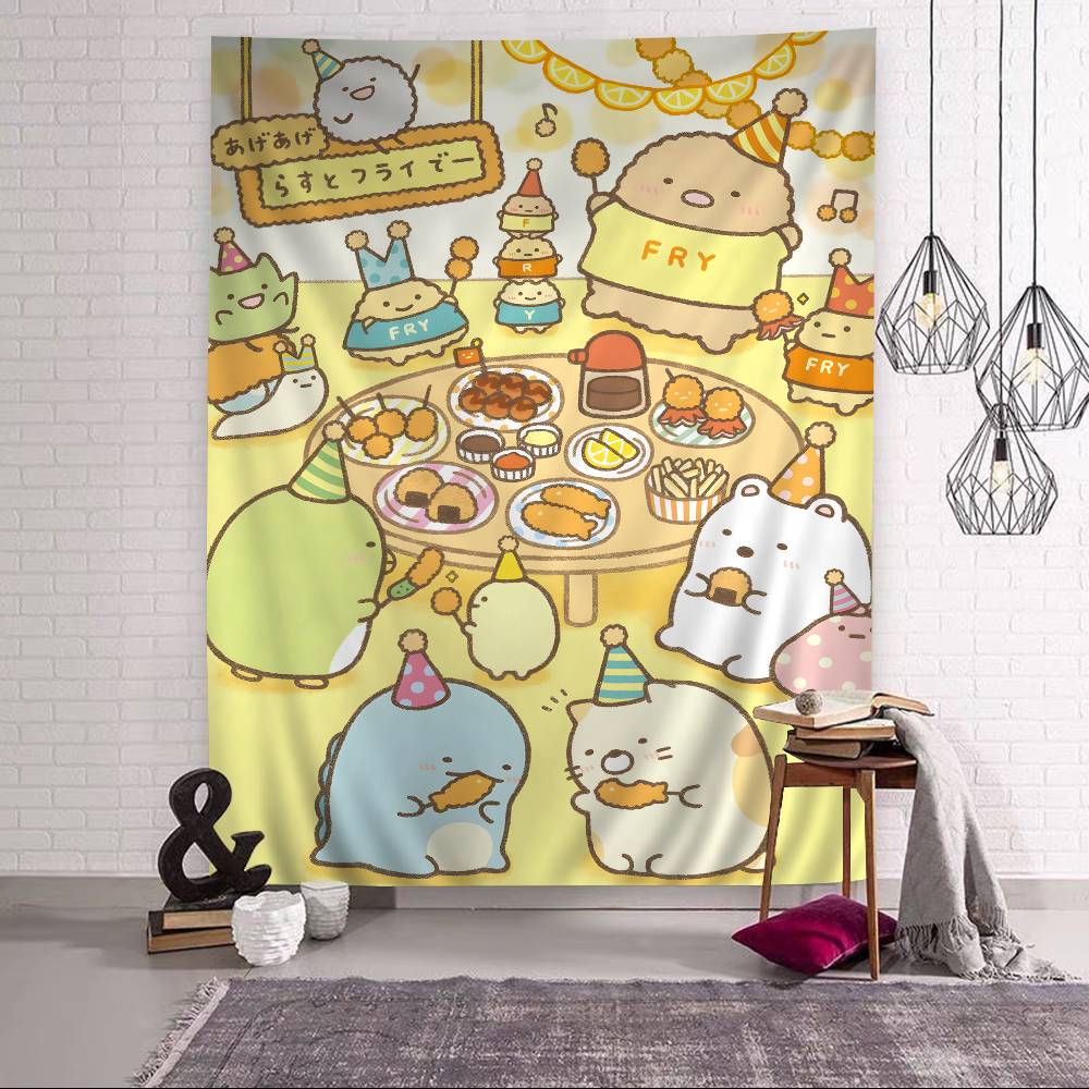 Японский Аниме Sumikko Gurashi Настенный Гобелен Подвесной Таро Хиппи Настенные Ковры Студенческое Настенное Полотно