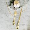 Gold Cutlery Set Brunch Spoon