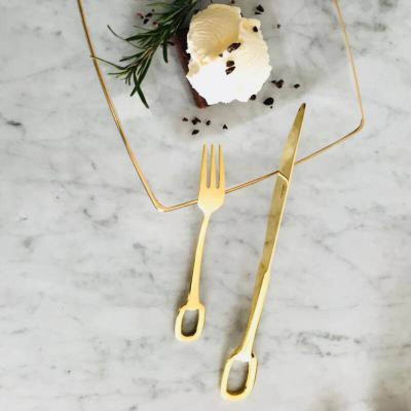 Gold Cutlery Set Brunch Spoon