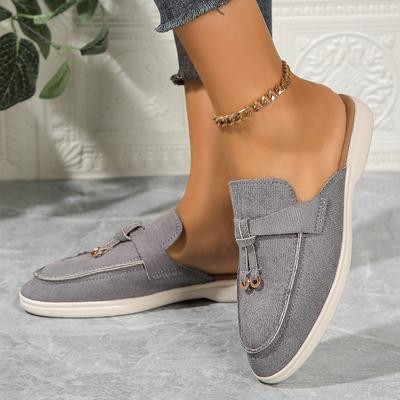 Модные новые повседневные мокасины модные женские тапочки с металлической пряжкой удобная обувь