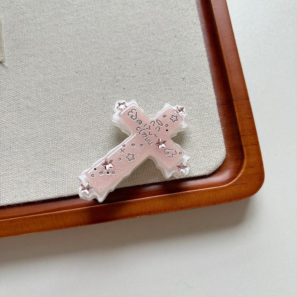 Lightweight Angel Hair Clips Y2K Cross Emoticon Side Bang Hair Accessory Long Sweater Chain Women