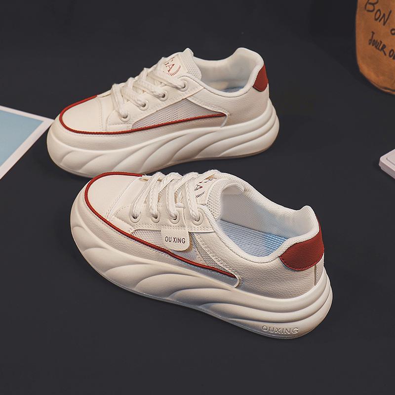 Thick Bottom Heightened Shoes Women's Shoes New Versatile Summer Breathable Casual Sneaker Women's White Shoes Board Shoes