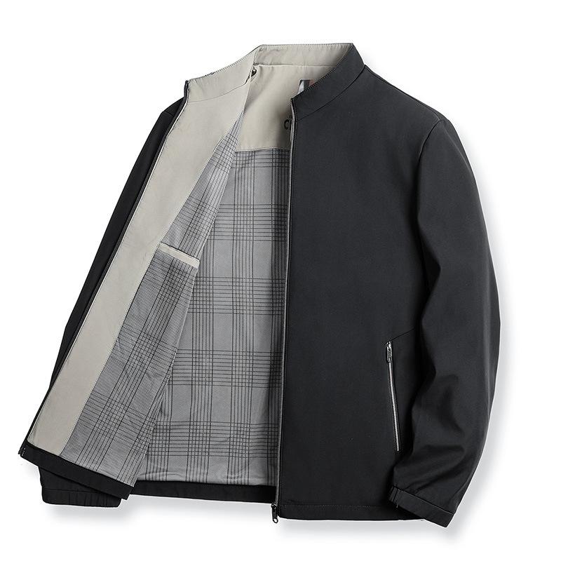 Весенне-осенняя новая модная куртка с воротником-стойкой, мужская деловая повседневная куртка