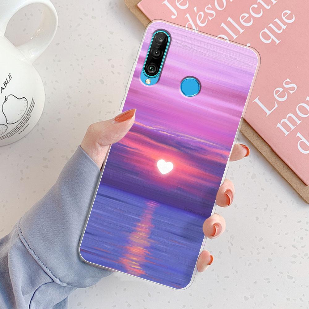 For Huawei P30 Lite Case P30 Lite Back Cover Girls New Fashion Clear Phone Case Fundas Soft Silicone Case For Huawei P30 Lite