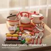 60 Pieces Pretend Kitchen Set Toy Cookware Complete for Children