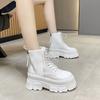 Fashion 2024 New High Rise Short Boots with Thick Sole British Style Spring and Autumn Versatile Single Boot