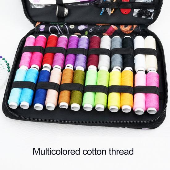 114 шт./набор Портативный швейный набор с чехлом Разноцветные нитки Иголка Ножницы портновские Рулетка Профессиональный Начинающий Дом Путешествия Аварийное шитье