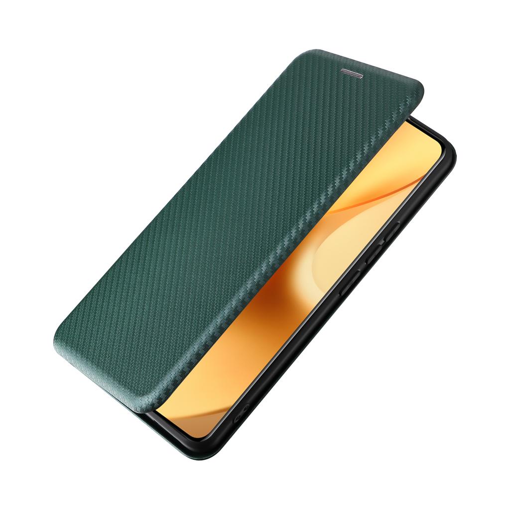 Чехол для Realme 15 Pro 5G/15 5G с текстурой углеродного волокна, противоударный, из ПУ кожи, чехол для телефона