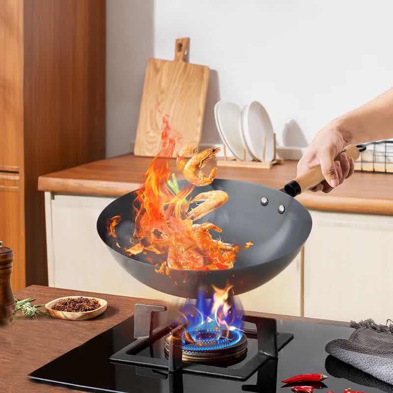 ASD Non-Coated Refined Iron Stir-fry Wok
