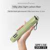 108g Ultra-Light Umbrella, Carbon Fiber Sun Umbrella, Black Rubber Sun Protection, Uv Protection, Compact and Portable, Dual-Use Umbrella for Both
