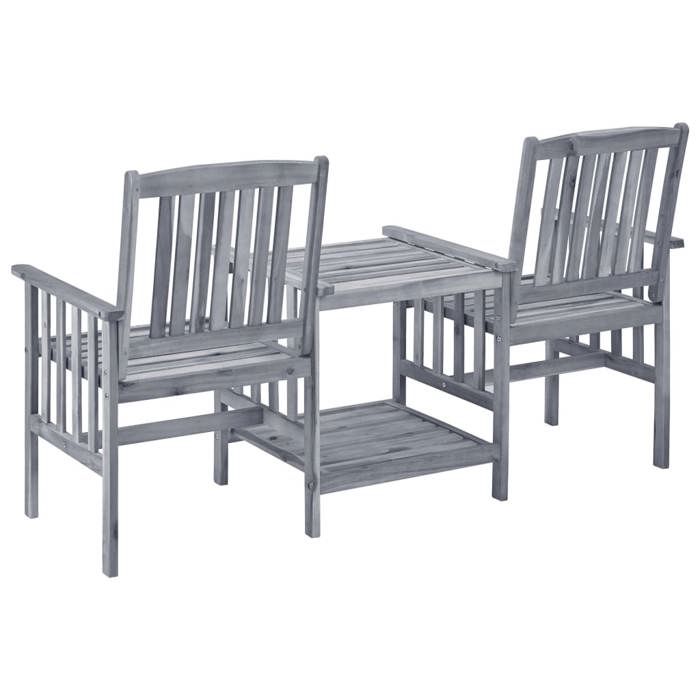 Ensemble jardin - MAISON EXCLUSIVE - 159x61x92 cm - Acacia massif - Extérieur - Table et chaises