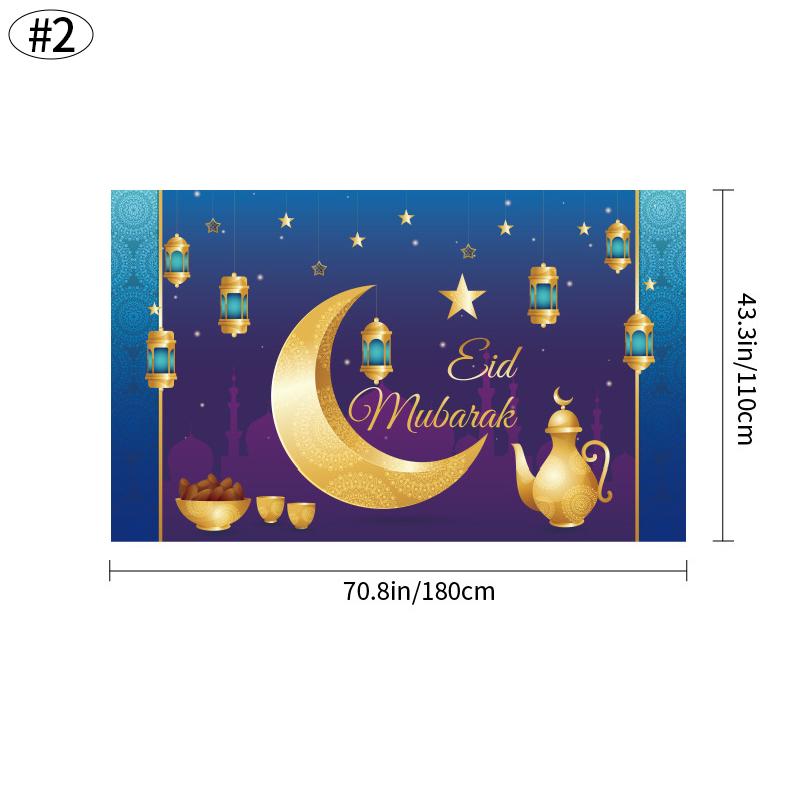 Рамадан Подвесной флаг Рамадан Украшения 2024 для дома Карим Помощь Ид Мубарак Исламская вечеринка Украшения Настенный гобелен Ткань
