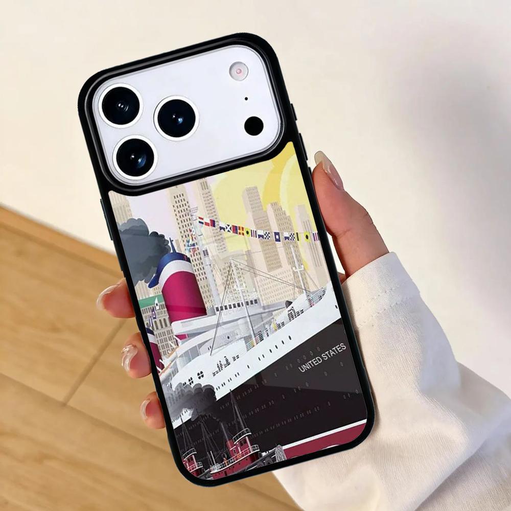 Classic Liners Ships Mobile Phone Case for IPhone 17 AIR 16pro Max 15 14 13 12 11 Bumper Cover