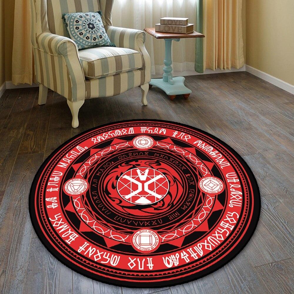 Magic Circle Fate Black Butler Floor Rug Doormat Round Carpet Room Bedroom Kitchen Living Room Non-slip Mat Cosplay Gift