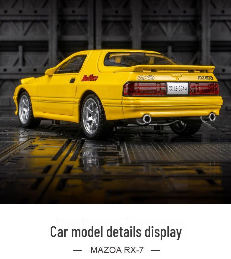 Модель купе Zhongyuanxing RX-7 из сплава с инерционным механизмом, звуковыми и световыми эффектами