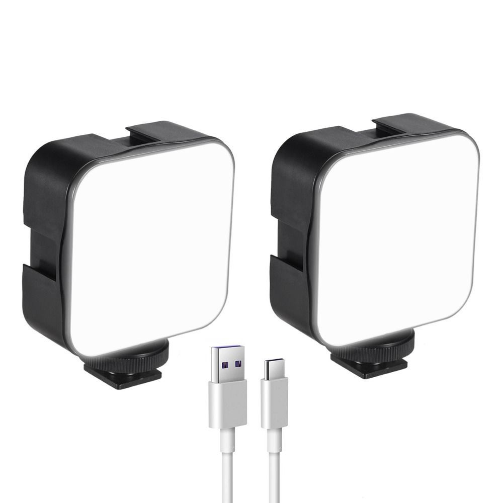 Регулируемая подсветка для заполнения, USB-зарядка, крепление на горячий башмак, светодиодная видеолампа, портативная, 6500K, вспышка для камеры для Canon/Nikon/Sony