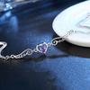 Women Bracelet Heart Cubic Zirconia Wing Shape Adjustable Length Angel Wrist Chain