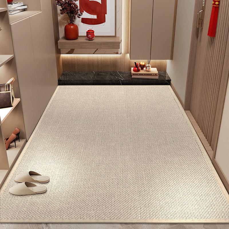 Red Plush Carpet Door Mat Non Slip Cuttable Welcome Doormat For Home Entryway Entrance Porch High End Festive Floor Mat
