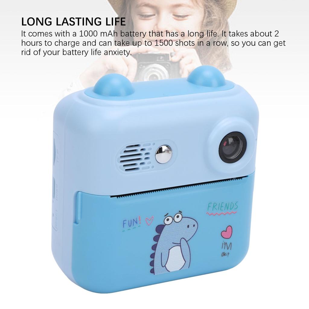 Моментальная камера, 2,4-дюймовая 50М 1080P цифровая камера с 16-кратным цифровым зумом, Фото, Видеоигра, Музыка, Наклейка, Черно-белая печать, Все-в-одном