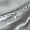 Luxury Pure Color Zipper Silk Pillowcase 19 Momme 100% Mulberry Single Double Bedding Soft Smooth