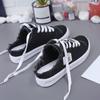 New 2025 Spring Summer Women Canvas Shoes Flat Sneakers Women Casual Shoes Low Upper Lace Up White Shoes Zapatos Para Mujer