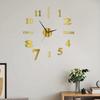 Бескаркасные акриловые 3D настенные часы Современные бесшумные DIY для дома, офиса, спальни, гостиной, комнатные цифро-аналоговые часы-декор