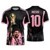 Футбольная футболка Месси 10 Goat, Футболка с коротким рукавом для фанатов