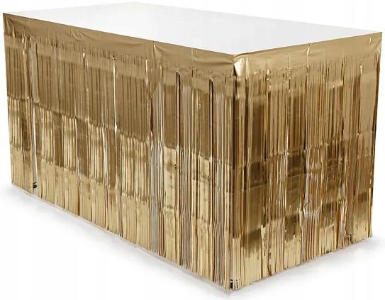 Foil Skirting Table Edge Decoration Gold Fringe Birthday 0.8X3M