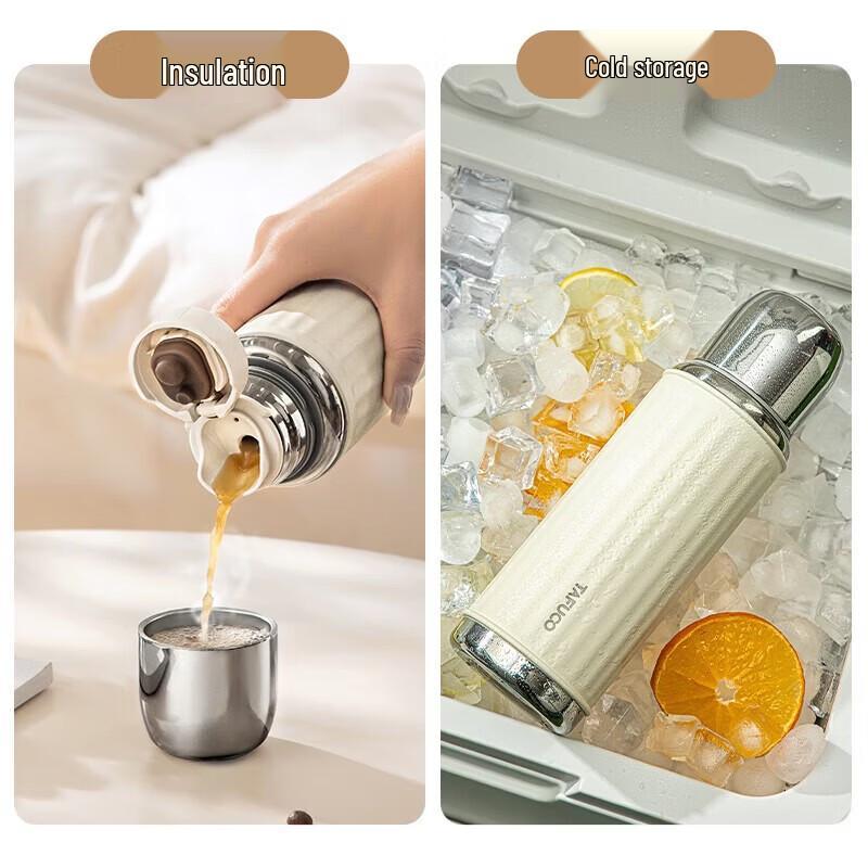 TAFUCO 316 Stainless Steel Dual-Opening Insulated Mug