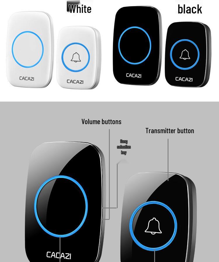 Smart Wireless Doorbell: Ultra-Long Range, Dual Receiver, Remote Control, Waterproof, Perfect for Homes, Elderly, and Patients