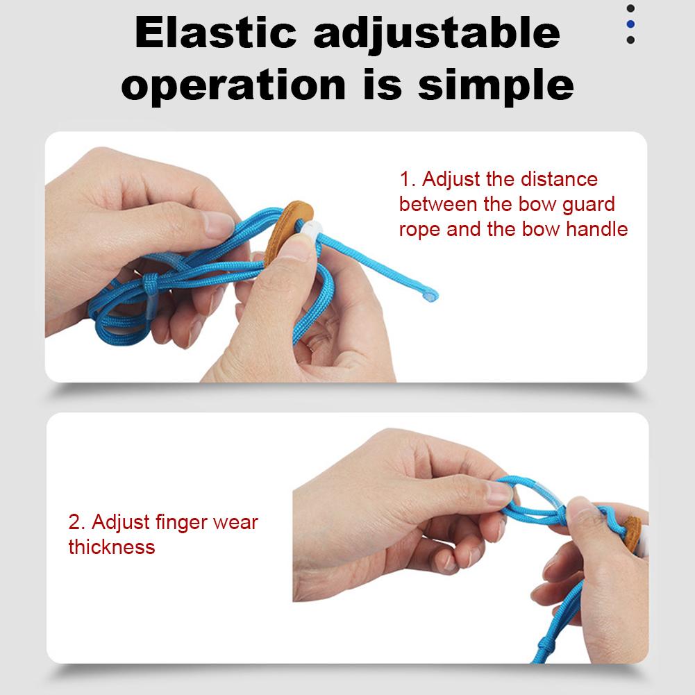 Archery Finger Sling Soft Archery Fingersling Wear Resistant Adjustable Archery Sling Recurve Bow Finger Sling for Recurve Bow