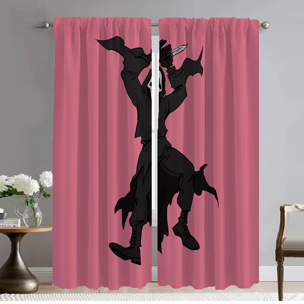 Ghostface Partition Modern Living Room Curtains for Camera Window Curtain Shades Anti-mosquito Curtains 2 Pieces Kitchen Elegant