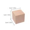 iFundom 4pcs 5cm Square Wooden Craft Cube Blocks for DIY Projects, Unfinished Wood Blocks for Kids, Educational Math Teaching Preschool Toys