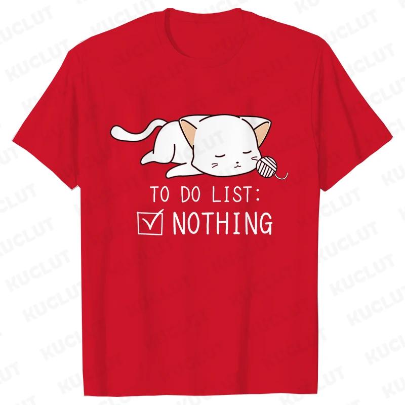 To Do List Nothing Penguin Funny Print T-Shirt Women Lazy Penguin Humorous Top Female Fashion Tshirt Short Sleeve Summer Clothes