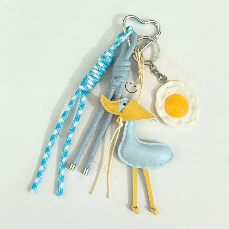 Bag Charm Scarf Duck Duckling Car Leather Bag Pendant Omelettes Decoration Hanging Charm Accessory