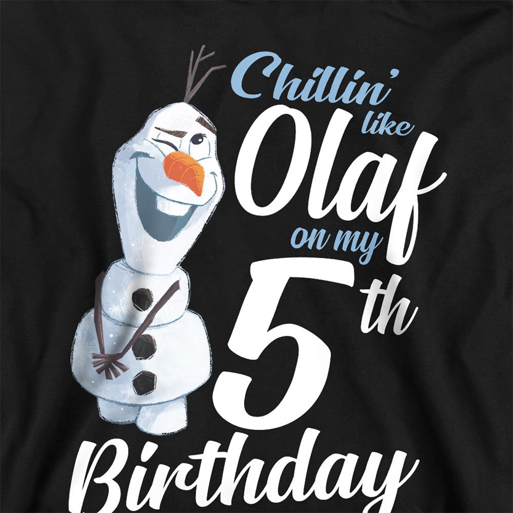 Frozen Childrens/Kids Chillin Like Olaf 5th Birthday Pullover Hoodie