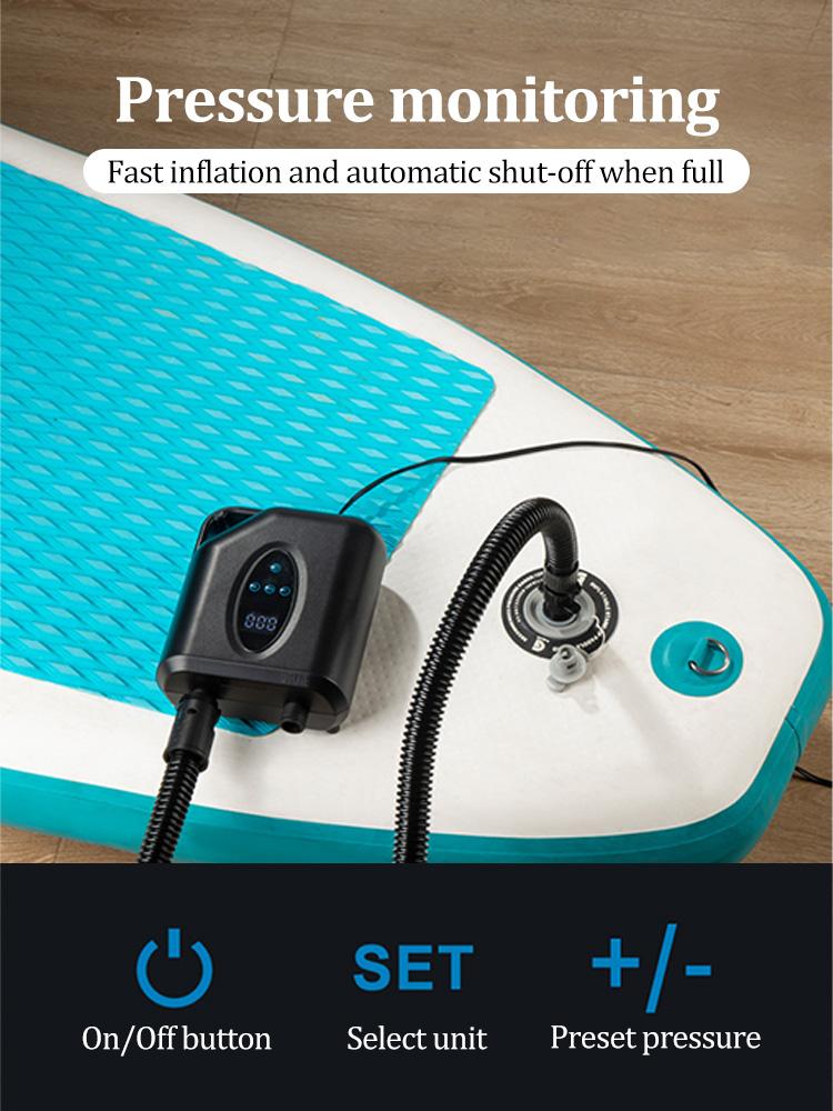 Электрический насос для накачивания автомобилей Насос для накачивания автомобилей Палатка для отдыха на открытом воздухе Весло для SUP-серфинга Плавающая платформа на воздушной подушке