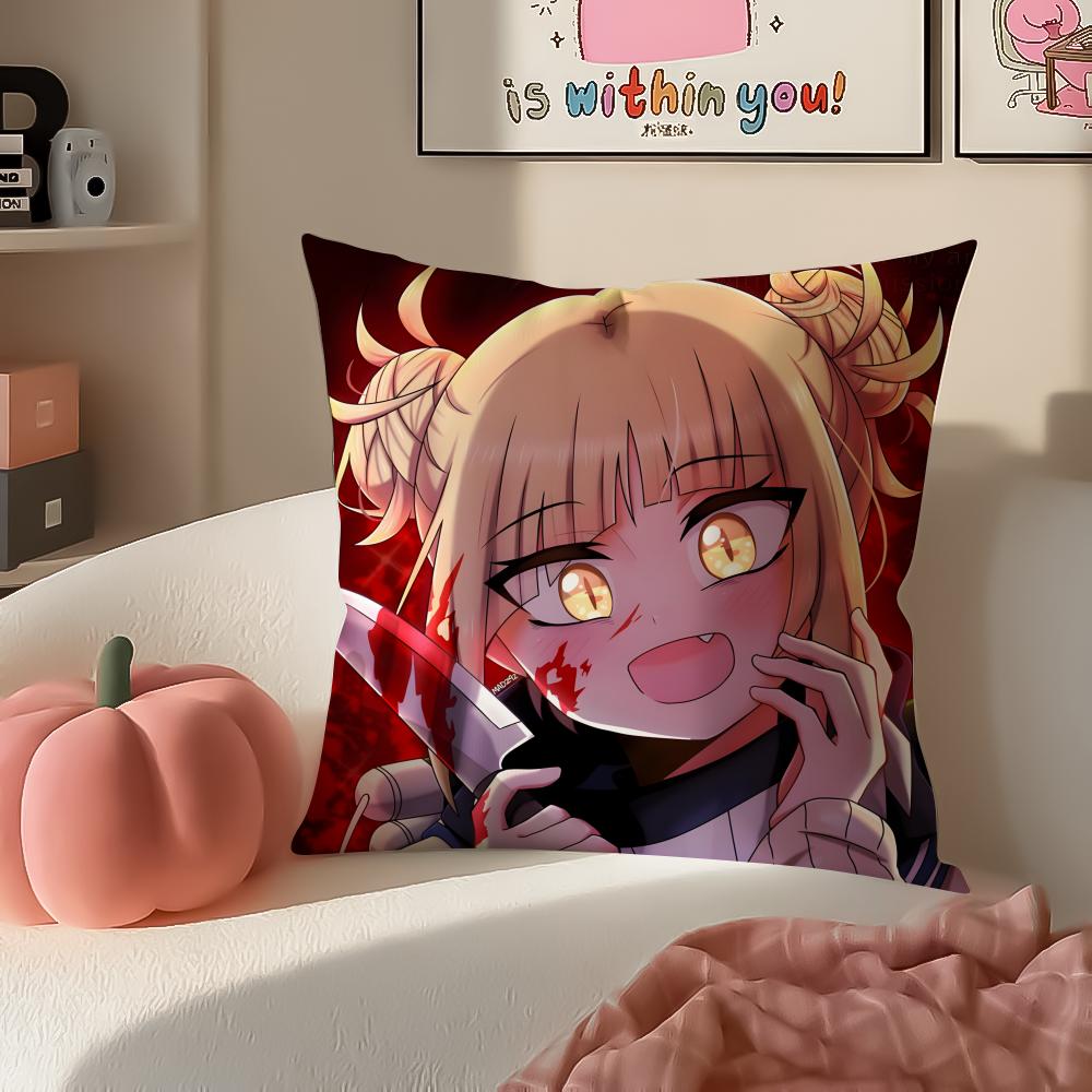 Популярная наволочка для подушки Himiko Toga My Hero Academia, короткий плюш, скрытая молния, чехол для диванной подушки