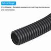 Гибкий шланг для пылесоса PATIKIL EVA, наружный диаметр 27 мм, длина 1 м, шланг для сбора пыли для промышленного пылесоса, черный
