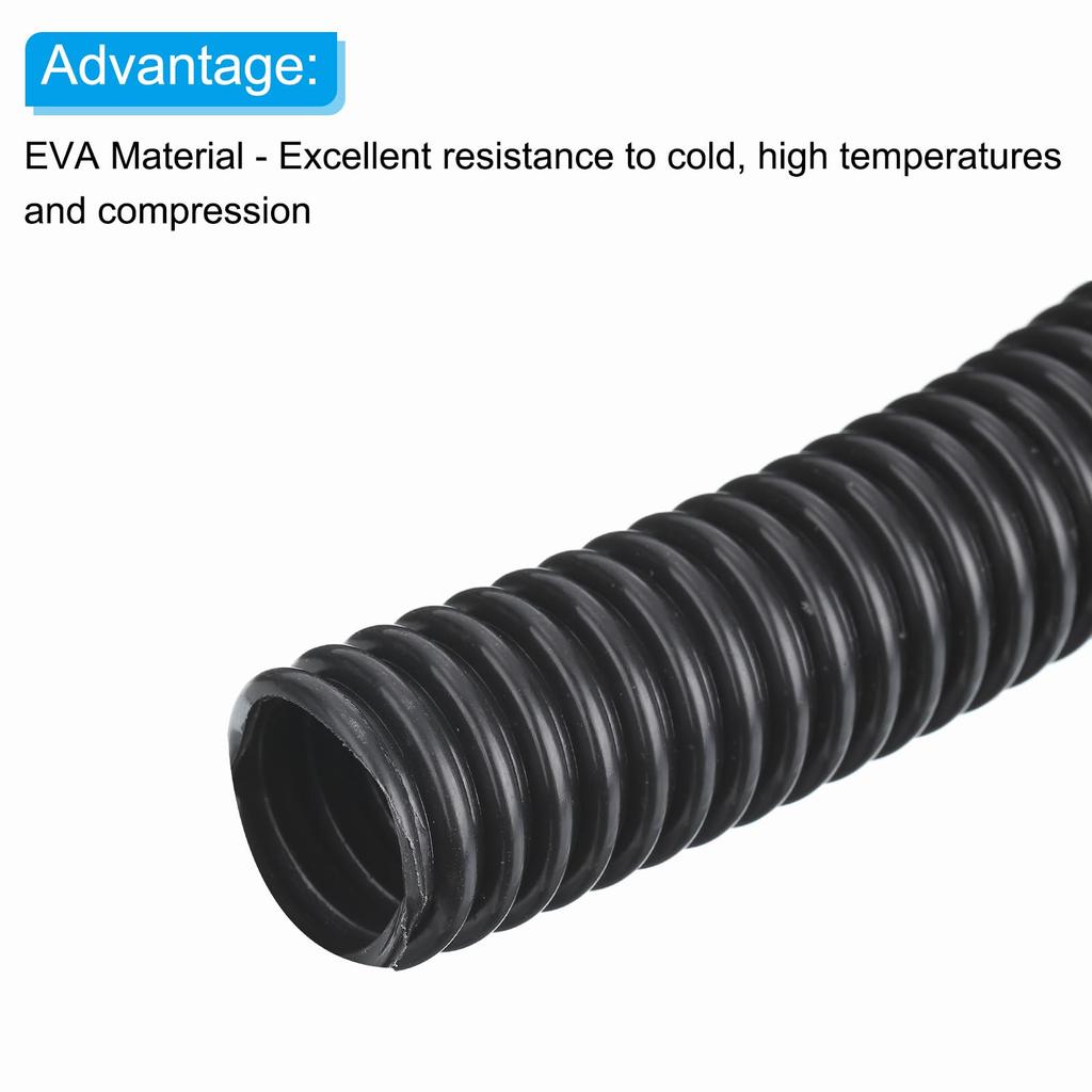 Гибкий шланг для пылесоса PATIKIL EVA, наружный диаметр 27 мм, длина 1 м, шланг для сбора пыли для промышленного пылесоса, черный