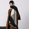 Splicing Leopard Print Imitation Cashmere Scarf Women's Warm Scarf Winter Advanced Sense High Quality