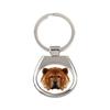 Chow Chow - Geometric Keychain with a Photo and the Inscription