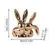 1PC Ceramic Ornament Home Decor Ceramic Landscape Accessories Rabbit Gold Double Eared Rabbit Valentine'S Day Multicolour
