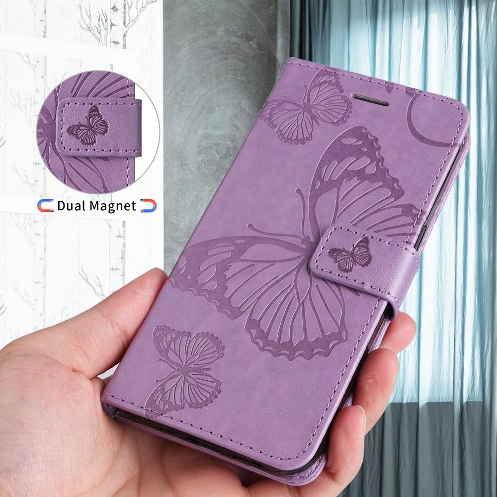 Wallet Case For Oppo Reno 14 13 12 11 10 9 8 Pro 13F 13FS 12F 12FS 11F Flip Magnetic PU Butterfly Leather Phone Cover Capa Funda