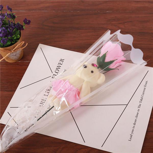 Single Bear Rose Flower Soap Flower Birthday Simulation Soap Flower Activity Small Prize