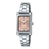 Standard Analog Stainless Steel Pink Dial Quartz LTP-1234DD-4A Women's Watch