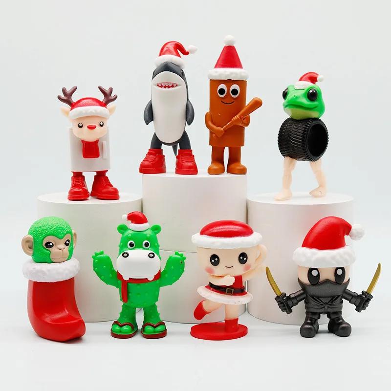 8 шт./Набор Мини Тунг Тунг Тунг Сахур Фигурки Модель ПВХ Итальянский Мозголом Тун Тунг Тунг Сахур Фигурки Действия Игрушки