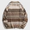 Мужской винтажный рождественский свитер в японском стиле Fair Isle